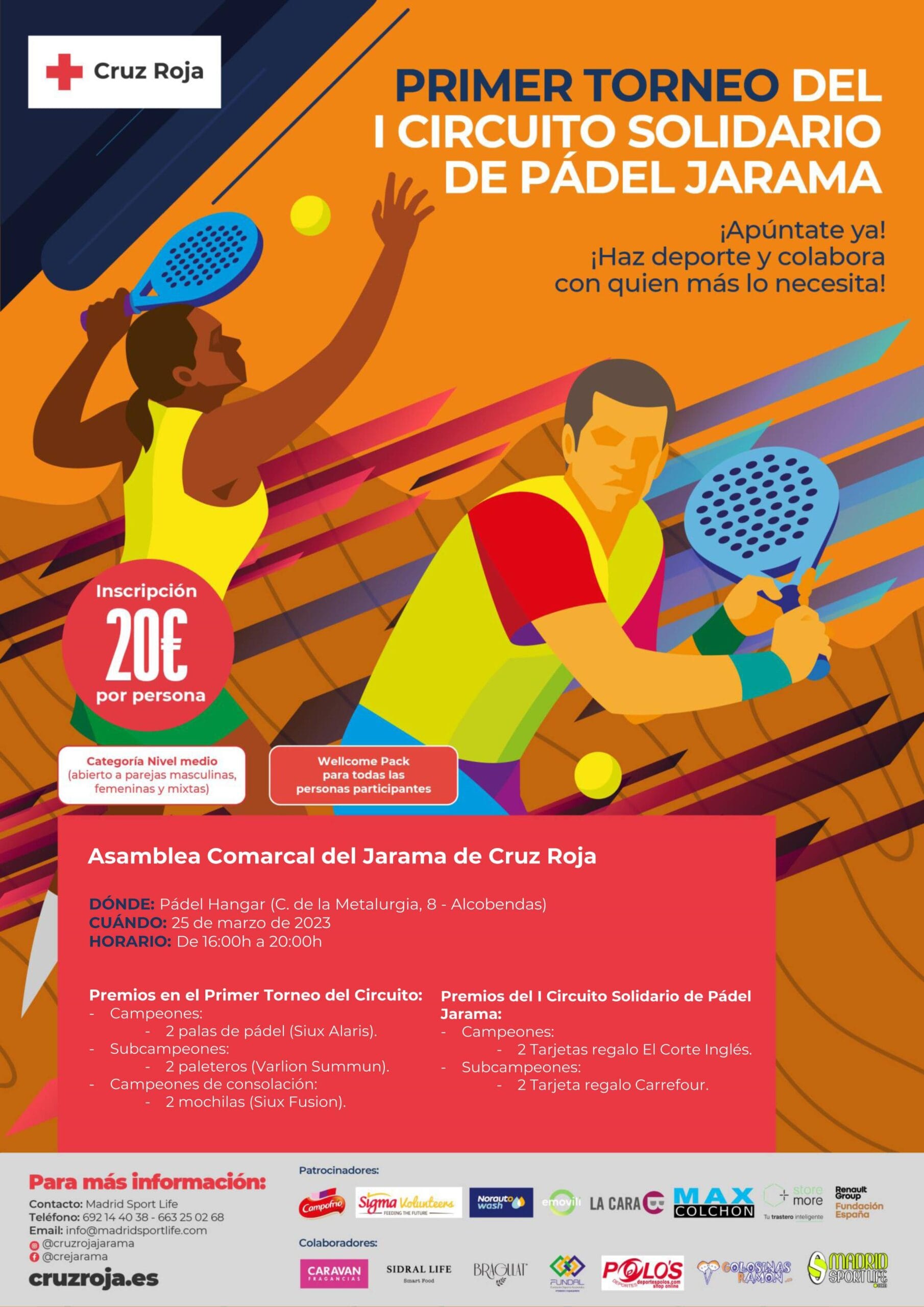 Torneo pádel 25 marzo 2023 (I Circuito Cruz Roja)