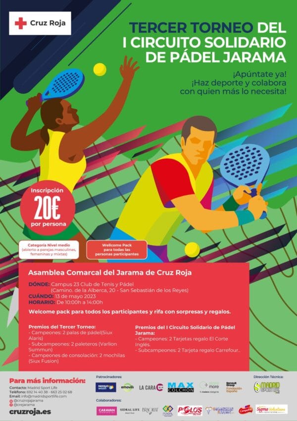 Torneo pádel 13 mayo 2023 (I Circuito Cruz Roja)