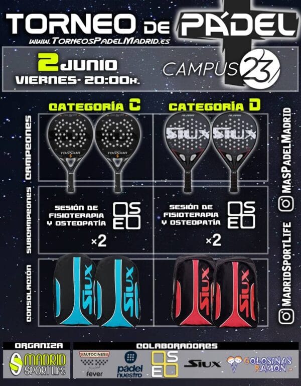Torneo pádel 2 junio 2023