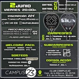 Torneo pádel 2 junio 2023