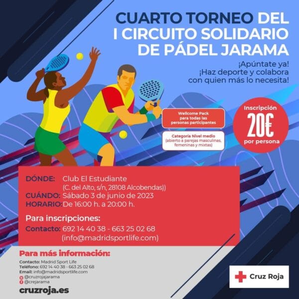 Torneo pádel 3 junio 2023 (I Circuito Cruz Roja)