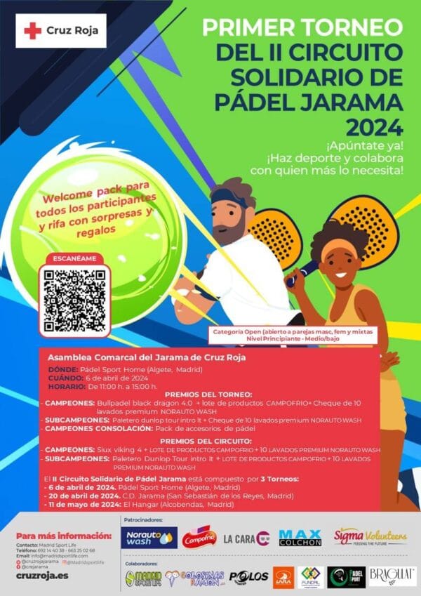 Torneo pádel 6 abril 2024 (II Circuito Cruz Roja)
